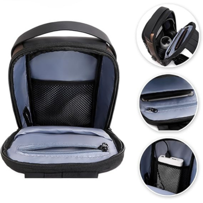 Bolso Cruzado Antirrobo Premium con Puerto USB – Impermeable y Unisex