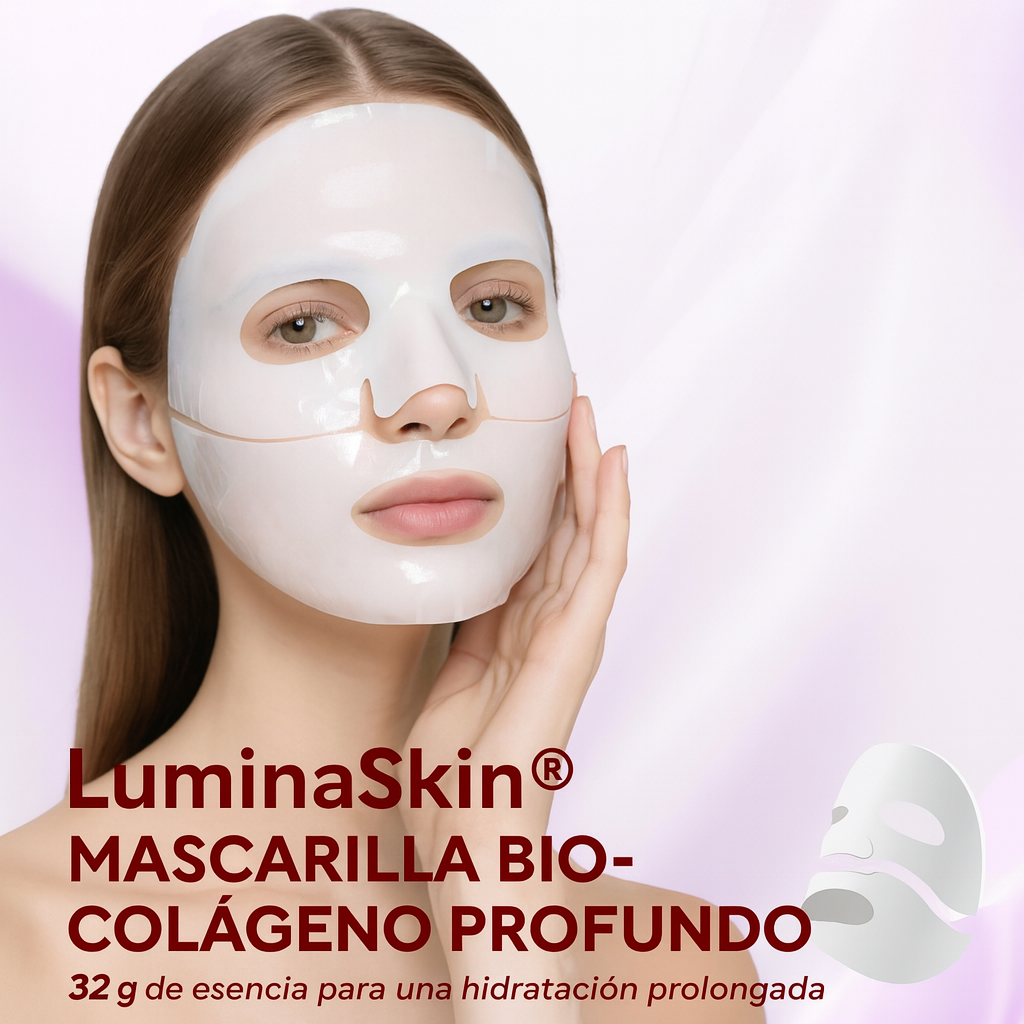 LuminaSkin® Mascarilla Bio-Colágeno– Caja de 4 unidades